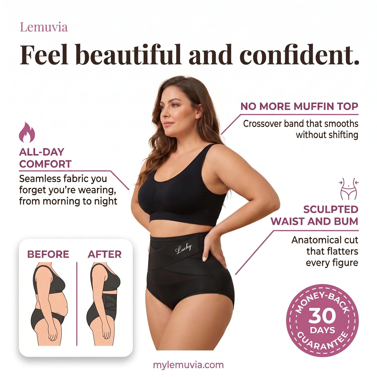 Lemuvia high-waist shaping briefs