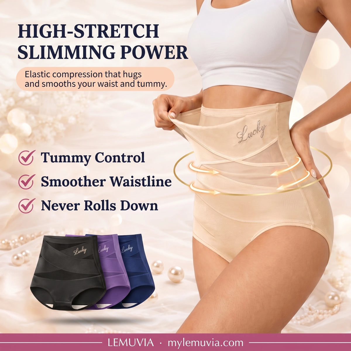 Lemuvia high-waist shaping briefs