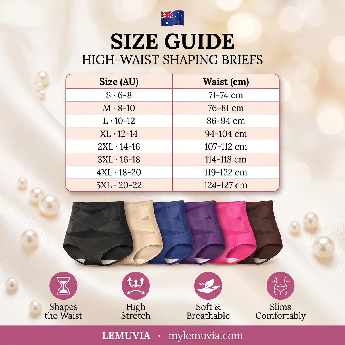 Lemuvia high-waist shaping briefs